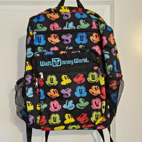 Disney World Handbags - Disney World Resort Rainbow Multicolor Mickey Mouse Large Backpack